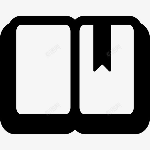 笔记本打开书签教育网络象形图图标svg_新图网 https://ixintu.com 教育 笔记本打开书签 网络象形图