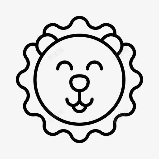 狮子非洲动物图标svg_新图网 https://ixintu.com 动物 动物园 狮子 野生 非洲