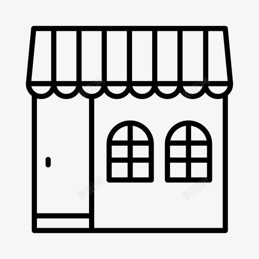 店面建筑零售图标svg_新图网 https://ixintu.com 店面 建筑 零售