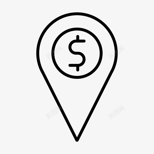 业务位置财务地图pin图标svg_新图网 https://ixintu.com 业务位置 地图pin 财务