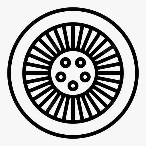 车轮汽车钢丝轮图标svg_新图网 https://ixintu.com 汽车 汽车符号 车轮 钢丝轮