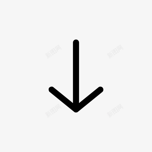 向下箭头符号箭头图标svg_新图网 https://ixintu.com 向下 方向 界面 箭头 箭头符号