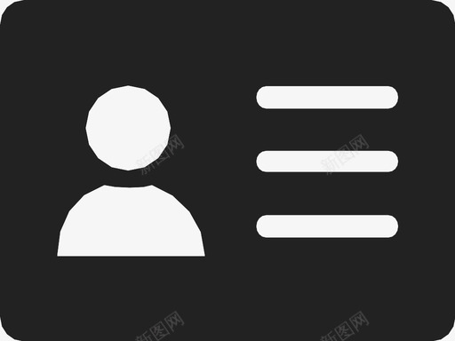 名片身份证个人资料图标svg_新图网 https://ixintu.com 个人资料 名片 身份证