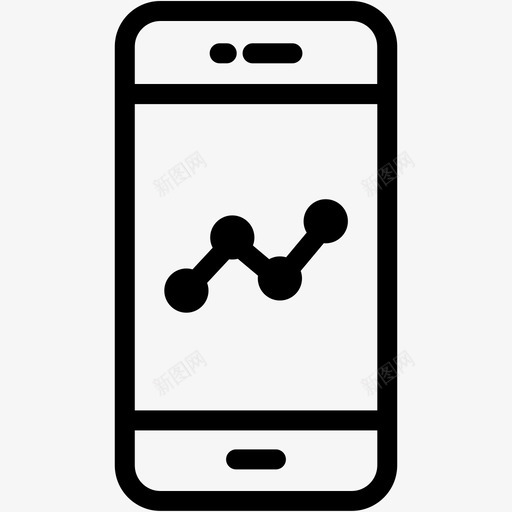 股票手机设备图标svg_新图网 https://ixintu.com 手机 智能手机 考拉表情线 股票 设备