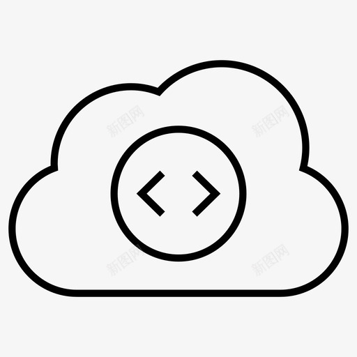 云平台编程网络开发夏普图标svg_新图网 https://ixintu.com 云平台 编程 网络开发夏普