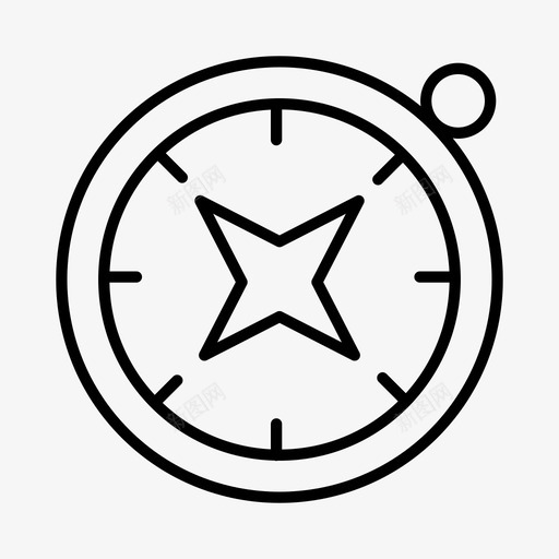 指南针探险露营图标svg_新图网 https://ixintu.com 侦察 娱乐 指南针 探险 露营