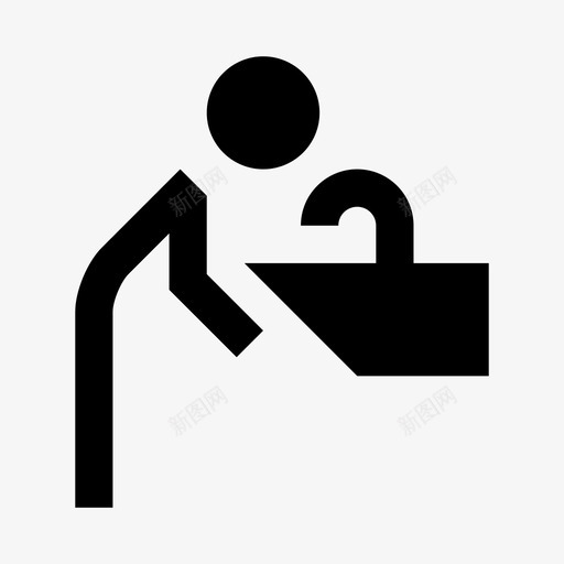 水槽浴室人图标svg_新图网 https://ixintu.com 人 人2 水槽 浴室 盥洗台