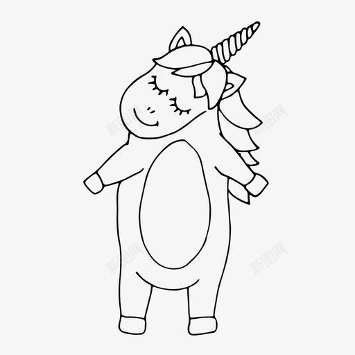 独角兽精灵动物马图标svg_新图网 https://ixintu.com 独角兽 精灵动物 马 魔法 魔法人物