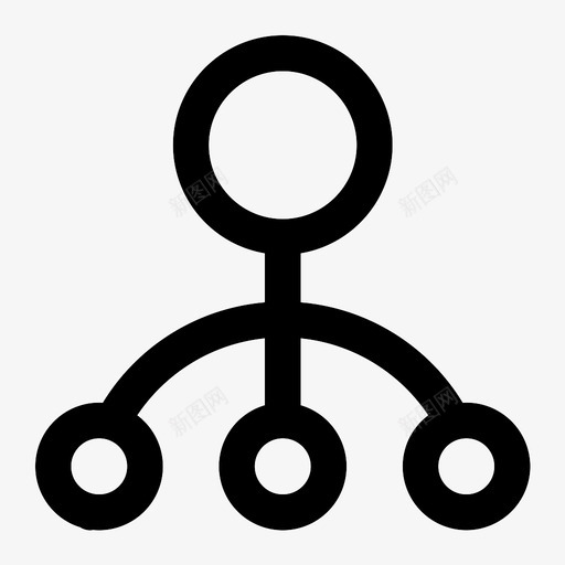 树管理节点图标svg_新图网 https://ixintu.com 树 管理 组织 结构 节点