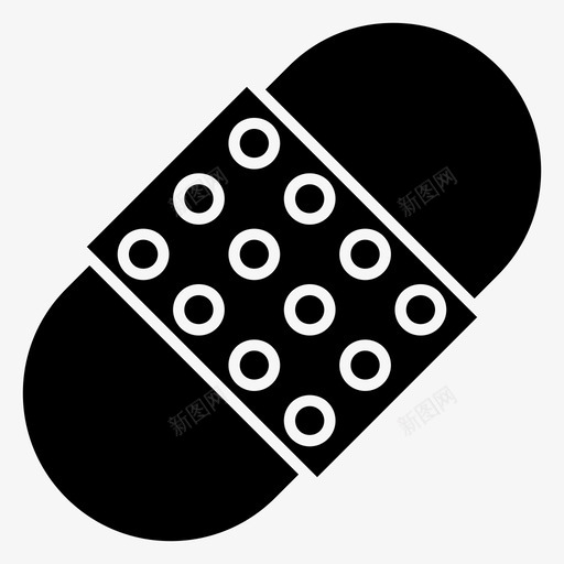 石膏绷带固体药图标svg_新图网 https://ixintu.com 固体药 石膏 绷带