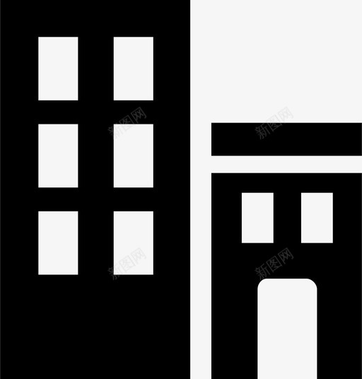 城市建筑物摩天大楼图标svg_新图网 https://ixintu.com 城市 塔楼 建筑物 摩天大楼 高楼