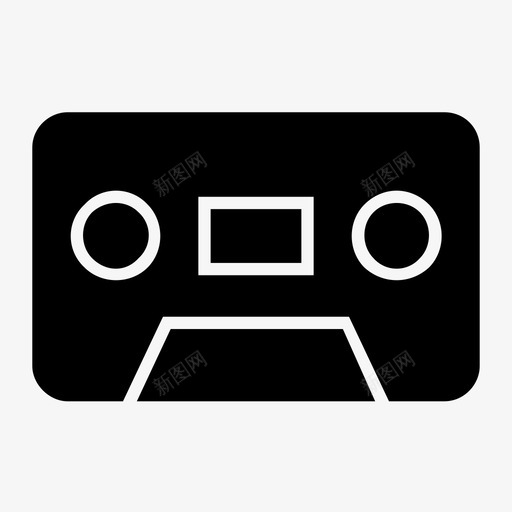 盒式磁带音频音乐图标svg_新图网 https://ixintu.com 声音 盒式磁带 音乐 音频