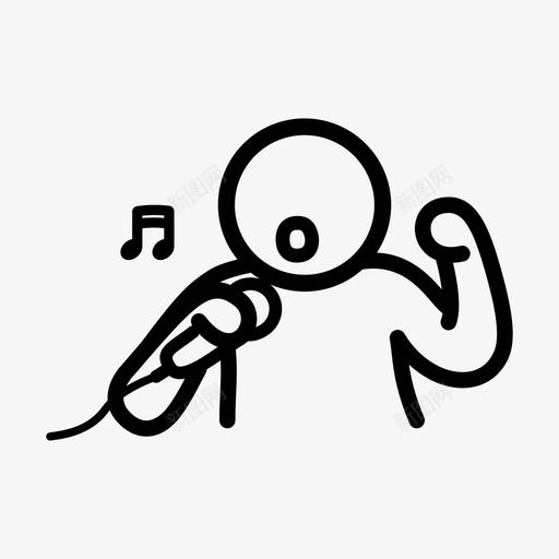 唱歌吟唱卡拉OK图标svg_新图网 https://ixintu.com 卡拉OK 吟唱 唱歌 思想 思考 歌曲 说话和行动 音乐