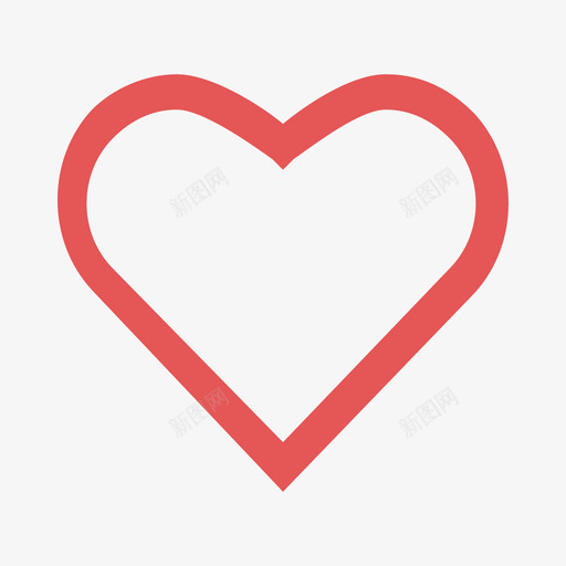 空心桃心svg_新图网 https://ixintu.com 空心桃心