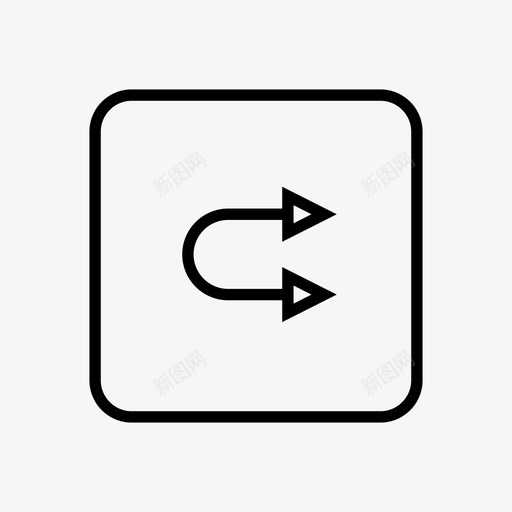 箭头方向交叉点图标svg_新图网 https://ixintu.com 交叉点 右箭头框 导航 方向 箭头