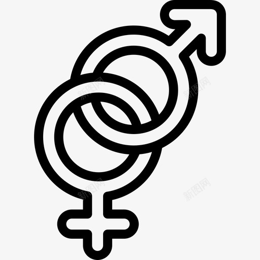 男女性别形状我们的婚礼图标svg_新图网 https://ixintu.com 形状 我们的婚礼 男女性别