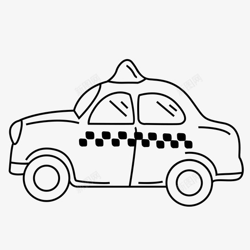 出租车汽车纽约市图标svg_新图网 https://ixintu.com 交通 出租车 汽车 纽约市