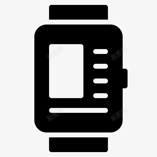 智能手表时钟iwatch图标svg_新图网 https://ixintu.com iwatch 时钟 时间 智能手表 设备