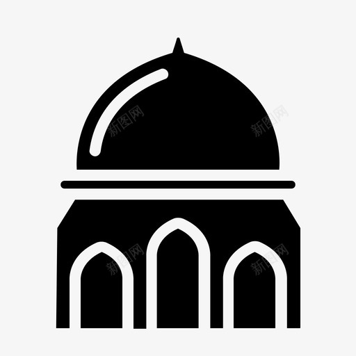 清真寺伊斯兰教穆斯林图标svg_新图网 https://ixintu.com ied穆巴拉克铭文 伊斯兰教 清真寺 祈祷 穆斯林