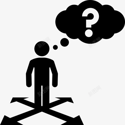可疑选择决定图标svg_新图网 https://ixintu.com 人 人的互动 决定 可疑 方向 选择 问题