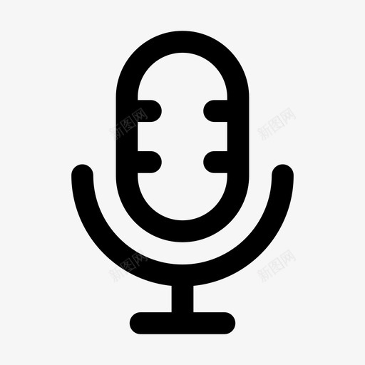 麦克风音频听写图标svg_新图网 https://ixintu.com 听写 音频 麦克风