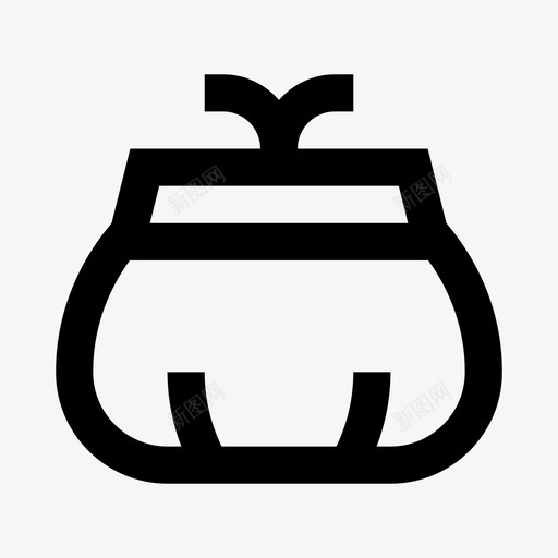 硬币钱包袋子现金图标svg_新图网 https://ixintu.com 商务2 现金 硬币钱包 线路 袋子 钱 钱包