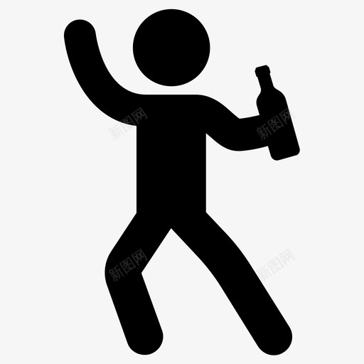 醉酒酗酒饮酒图标svg_新图网 https://ixintu.com 聚会 酗酒 醉酒 饮酒