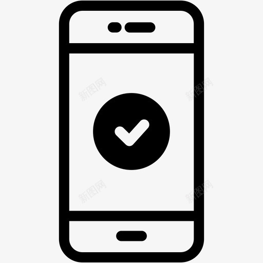 复选标记手机设备图标svg_新图网 https://ixintu.com 复选标记 手机 智能手机 智能手机卷3 移动 设备