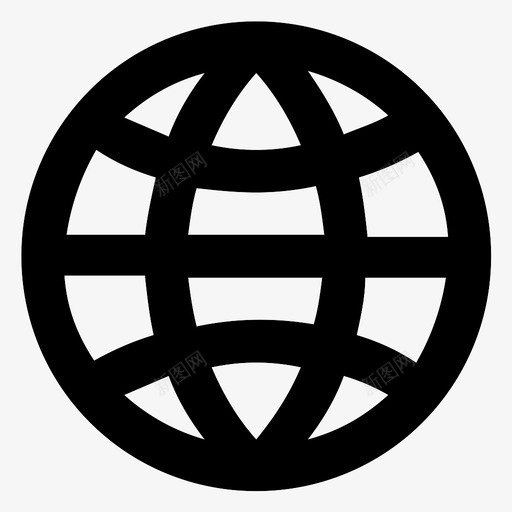 地球网格行星图标svg_新图网 https://ixintu.com 地球 网格 网络 行星