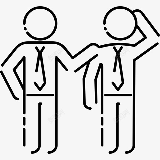 安慰伙伴悲伤图标svg_新图网 https://ixintu.com 伙伴 安慰 悲伤 肩膀 虚线业务