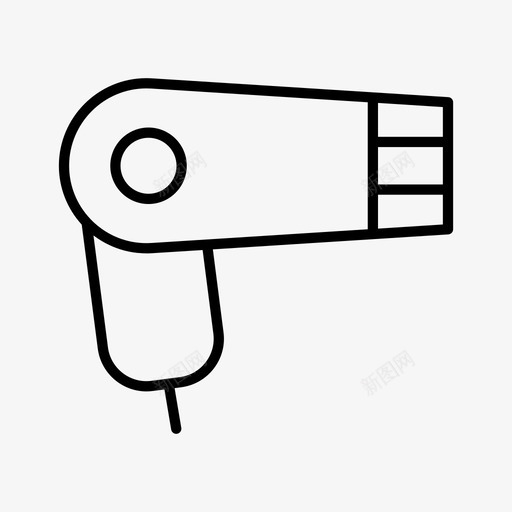 吹风机美容科技图标svg_新图网 https://ixintu.com 吹风机 科技 美容