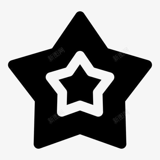 星形书签收藏夹图标svg_新图网 https://ixintu.com 书签 分级 收藏夹 星型 星形 简单形状