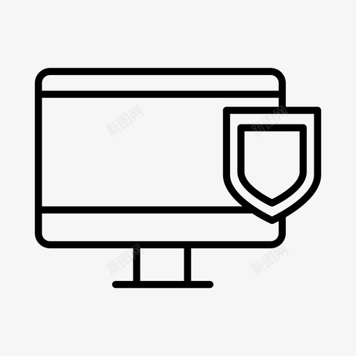 防病毒数据安全监控图标svg_新图网 https://ixintu.com 保护 屏蔽 数据安全 监控 防病毒
