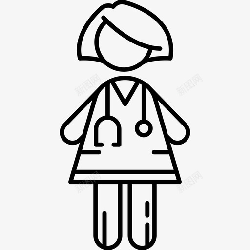 女医生女的超薄的图标svg_新图网 https://ixintu.com 女医生 女的 超薄的