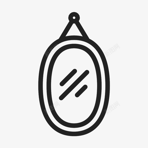 镜子家具室内图标svg_新图网 https://ixintu.com 反光镜 墙壁 室内 家具 镜子