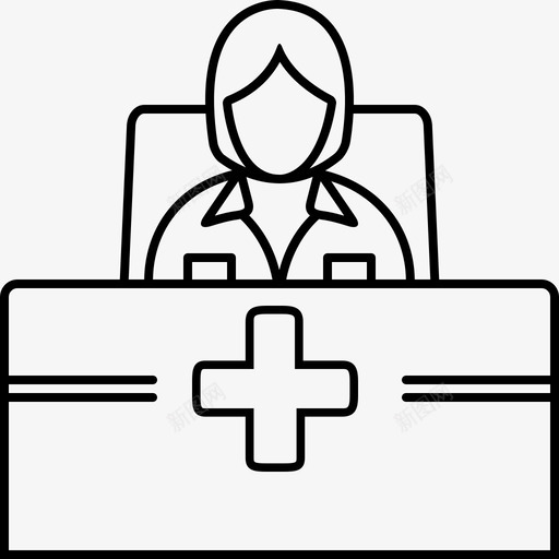 接待员柜台办公桌图标svg_新图网 https://ixintu.com 专业人士 乐于助人 办公桌 接待员 柜台