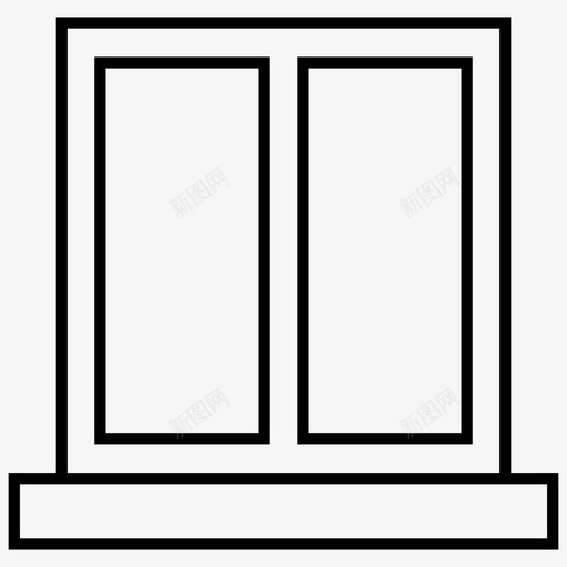 窗户门建筑尖锐图标svg_新图网 https://ixintu.com 建筑尖锐 窗户 门