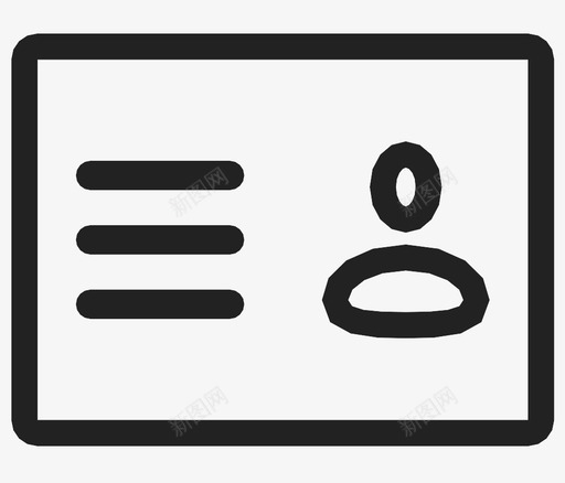 名片身份证个人资料图标svg_新图网 https://ixintu.com 个人资料 名片 身份证