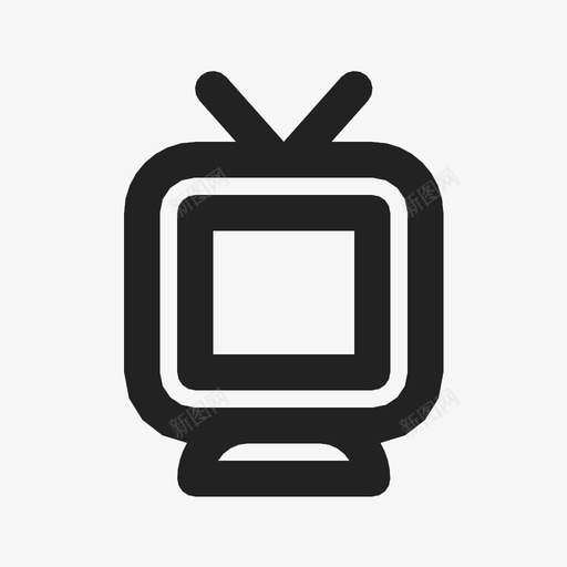 电视电子复古图标svg_新图网 https://ixintu.com 复古 屏幕 电子 电视