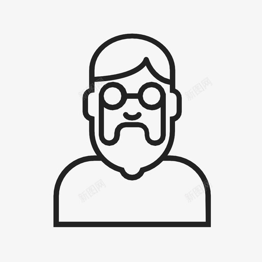 用户爷爷头像人物角色图标svg_新图网 https://ixintu.com 个人资料 人物角色 头像 用户爷爷