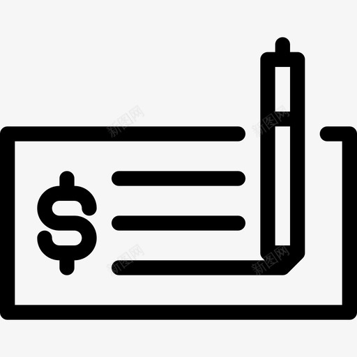 支票商业金融图标svg_新图网 https://ixintu.com 商业 支票 营销 金融 钱包 银行和金融
