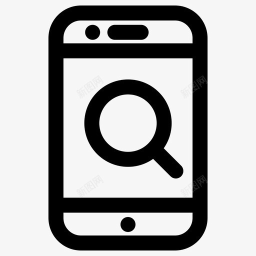 移动搜索应用程序查找器图标svg_新图网 https://ixintu.com 应用程序 查找器 电话 移动应用程序 移动搜索