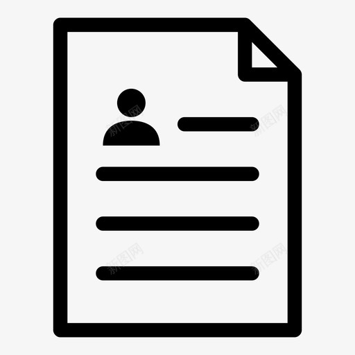 简历身份证个人资料图标svg_新图网 https://ixintu.com 个人资料 图标 简历 身份证