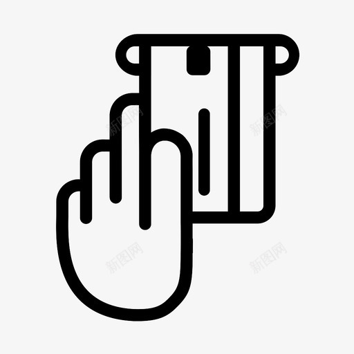 自动取款机信用卡存款图标svg_新图网 https://ixintu.com 信用卡 取款 存款 手 自动取款机