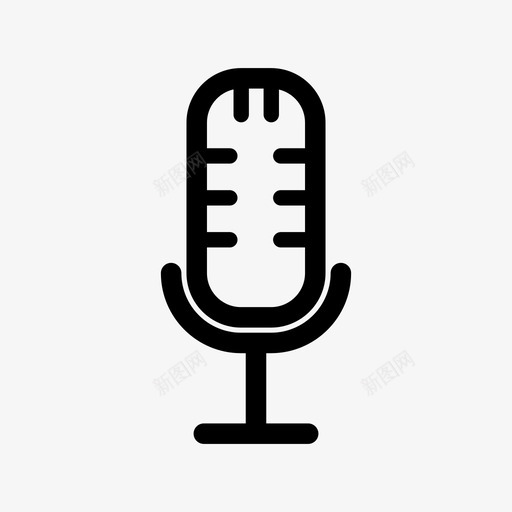 麦克风录音机通话图标svg_新图网 https://ixintu.com 录音机 通话 随机图标v2 麦克风