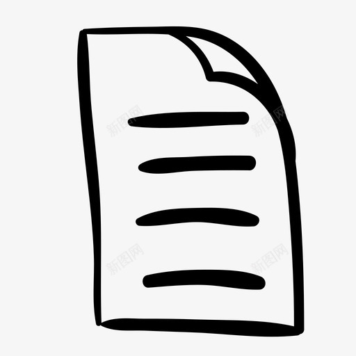 纸张文档文件图标svg_新图网 https://ixintu.com 手绘web图标 文件 文档 纸张 页面