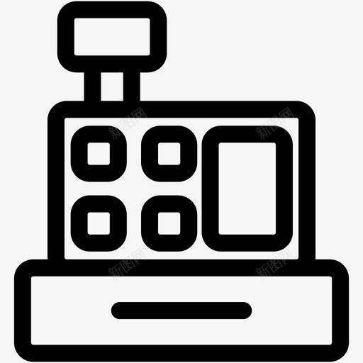 自动售货机收银机超市图标svg_新图网 https://ixintu.com 收银机 杂货店 自动售货机 超市