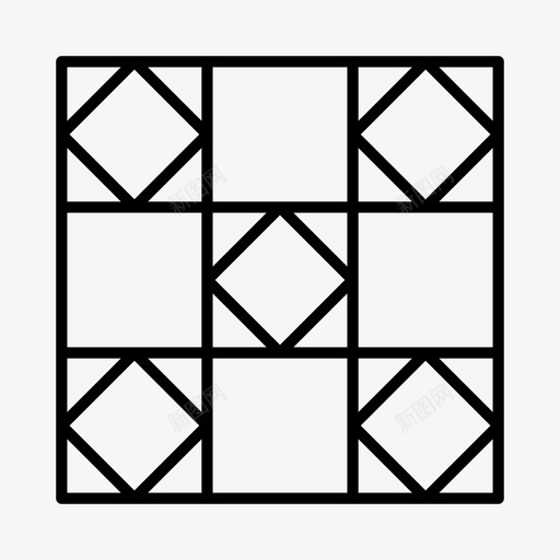 马赛克建筑地板图标svg_新图网 https://ixintu.com 内饰 地板 建筑 装修 马赛克