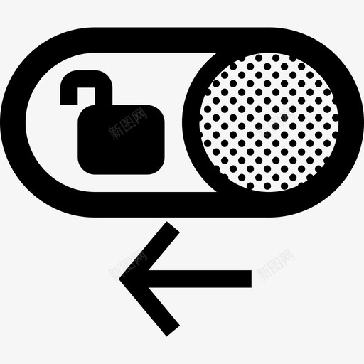 解锁滑块锁定关闭图标svg_新图网 https://ixintu.com 关闭 切换 粗轮廓虚线 解锁滑块 锁定