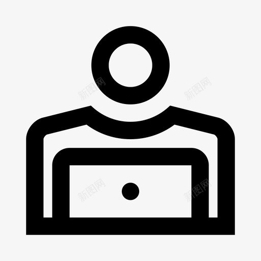 正在工作人笔记本电脑图标svg_新图网 https://ixintu.com 人 人2 正在工作 用户 笔记本电脑 行